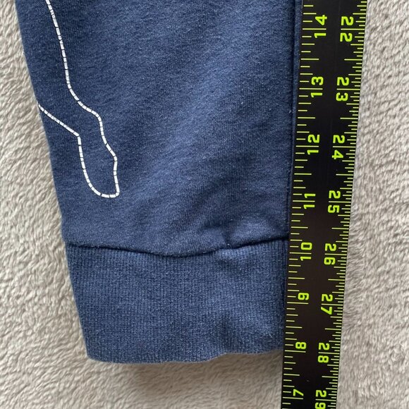 Puma Mens Sweatpants Small Tapered Leg Drawstring Activewear Casual Blue Classic - Picture 2 of 9